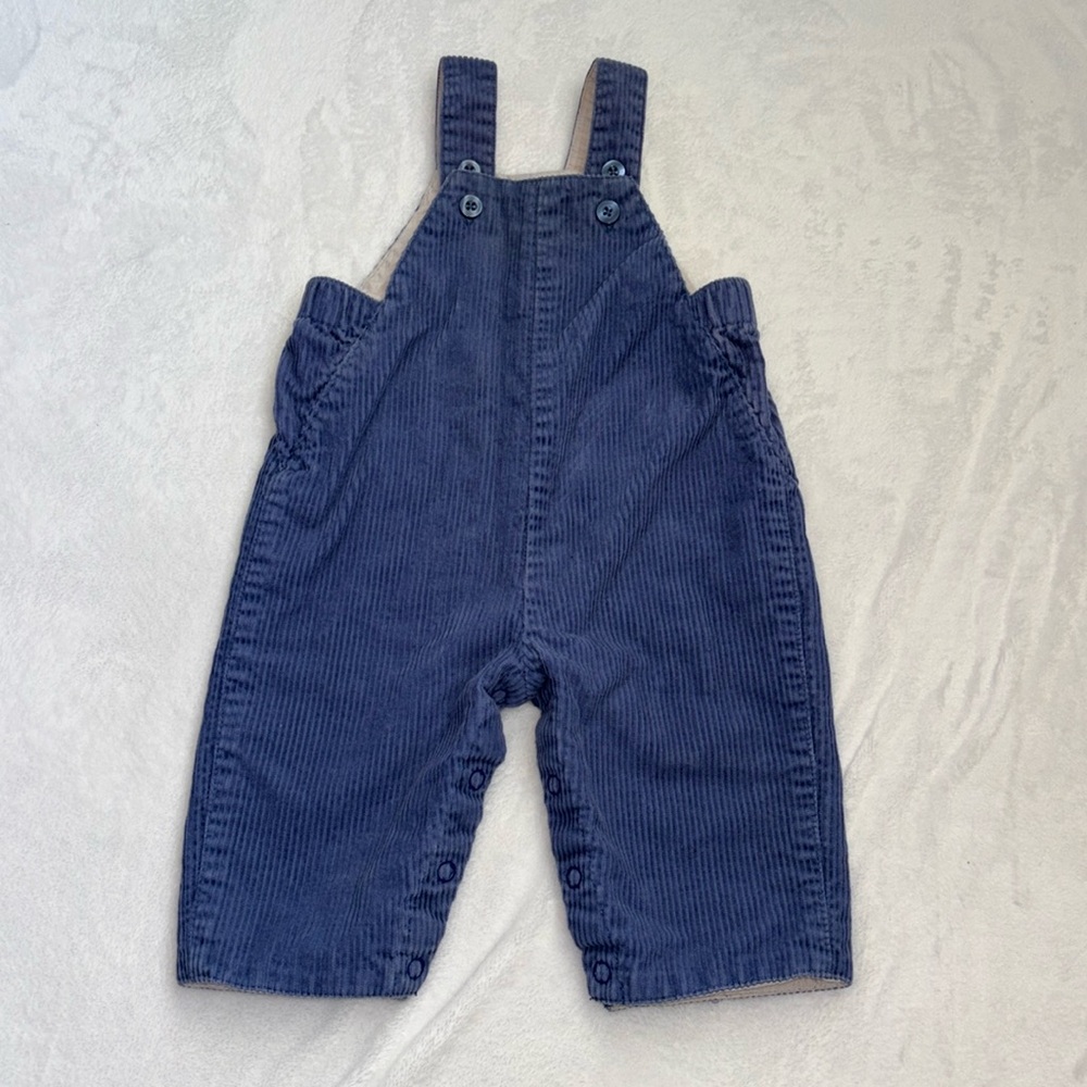 Baby gap stylish blue corduroy 0-3 month overalls